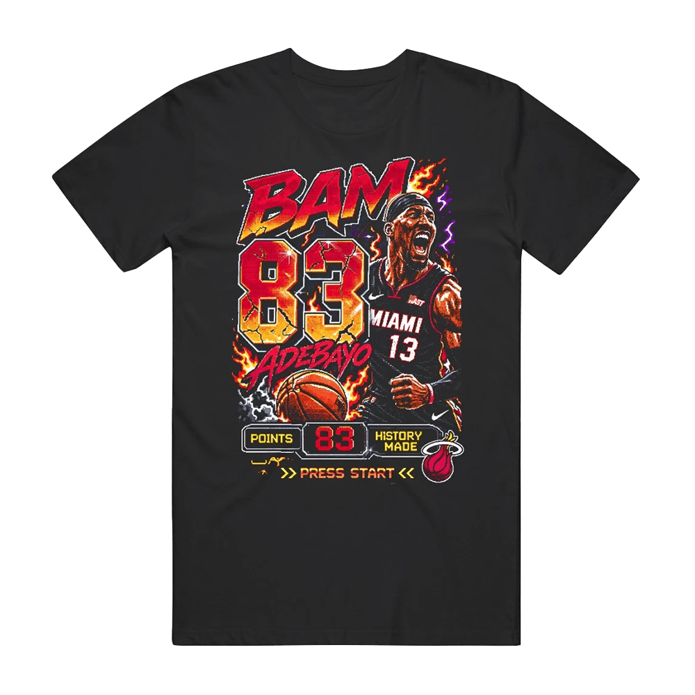 Bam Adebayo Miami Heat 83 Points T-Shirt Game Day Clothing Basketball Lover Present
