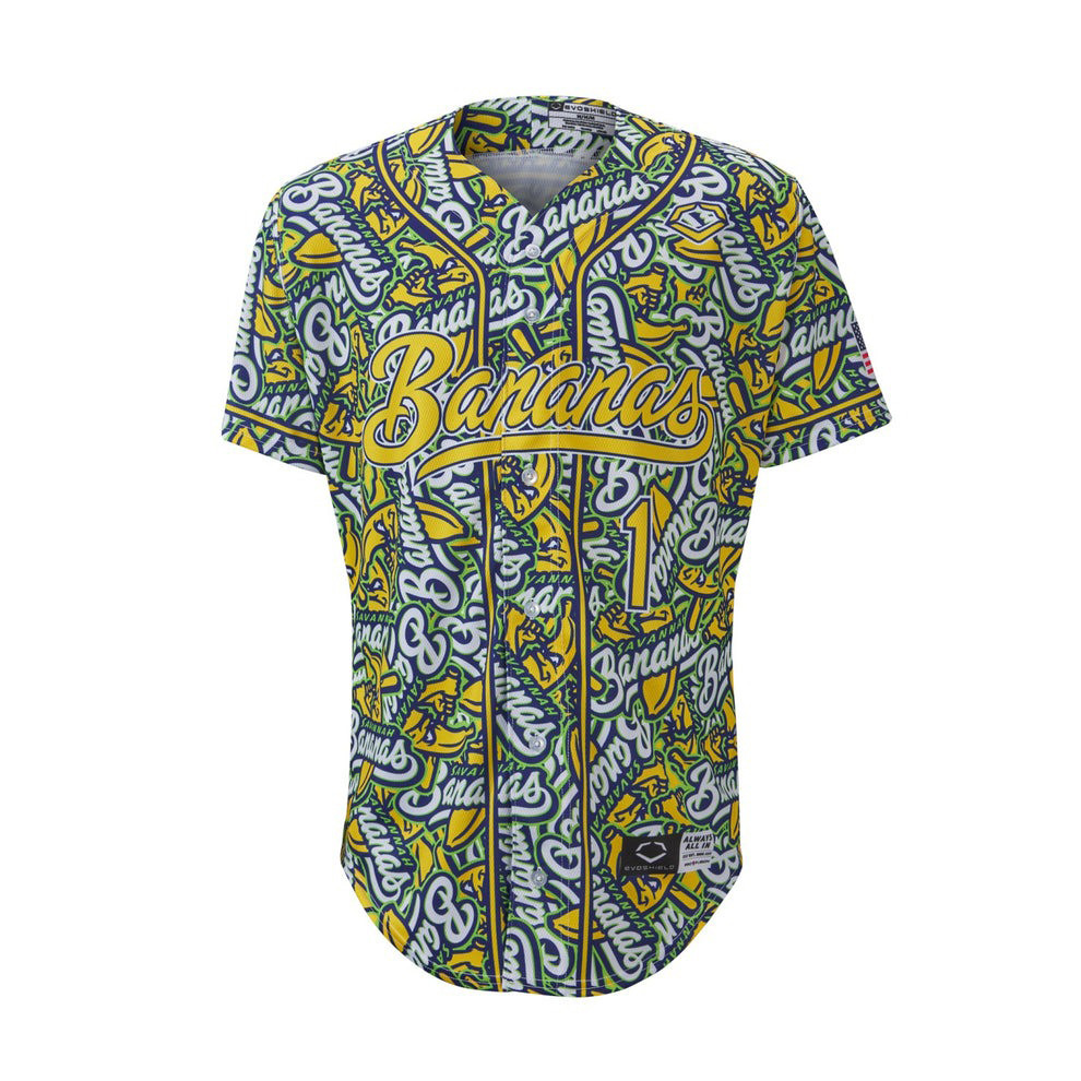 Bananas EvoShield Jersey Savannah Bananas Jersey Best Gifts For Baseball Fans