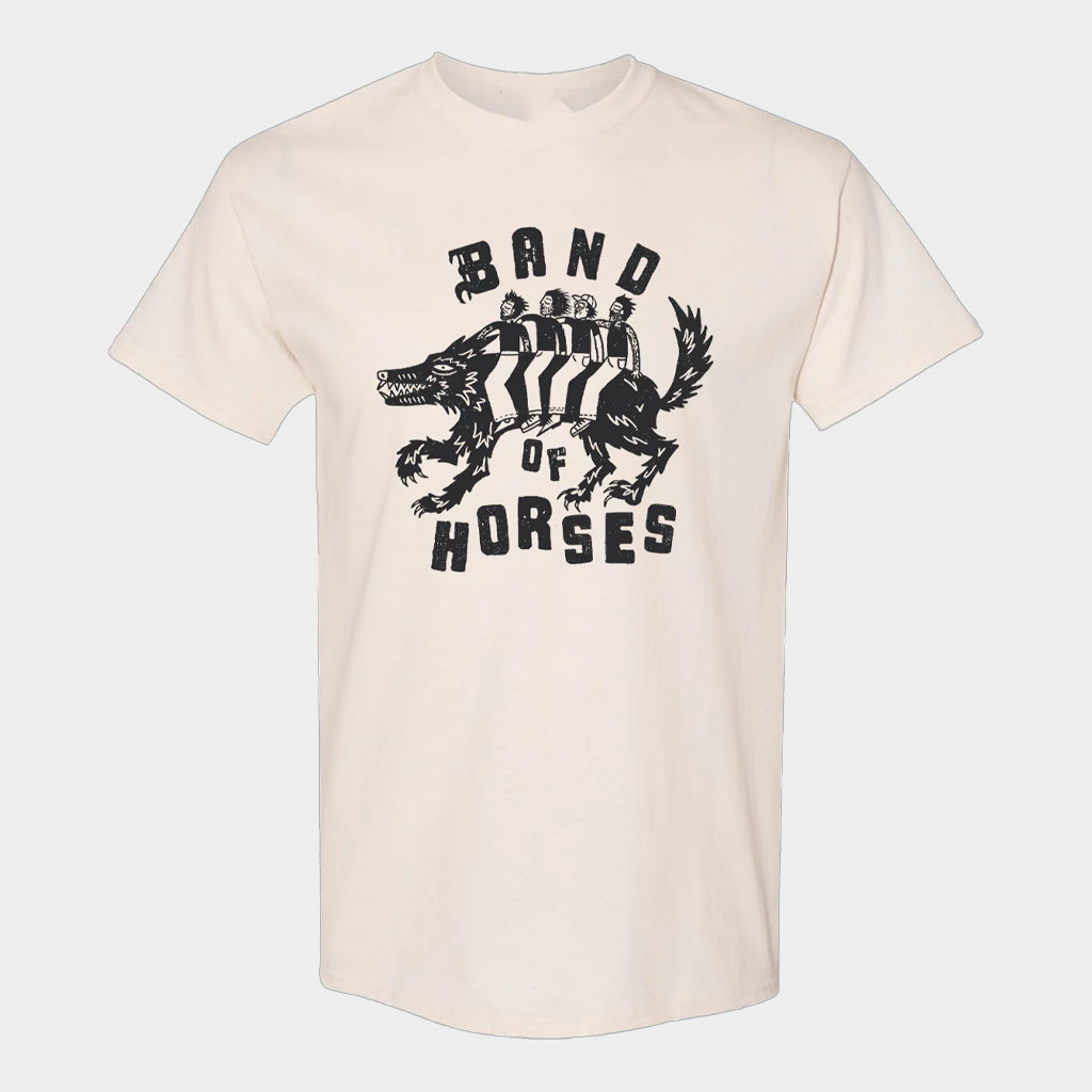 Band Of Horses Merch Wolf T-Shirt Gift Ideas For Rock Lovers