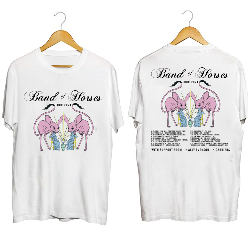 Band Of Horses Tour 2024 Shirt Fan Merch Music Lover Gift Ideas For Him Band Of Horses Tour 2024 Shirt Fan Merch Music Lover Gift Ideas For Him