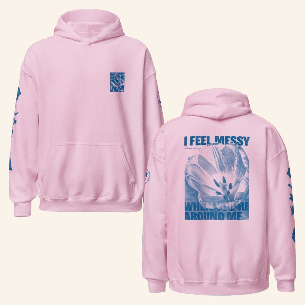 Bandcamp Eleanormurray Merch I Feel Messy Pink Hoodie Gifts For Wife