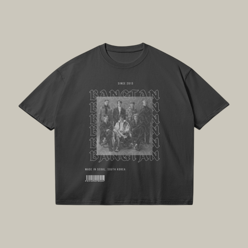 Bangtan Group Members Portrait T-Shirt BTS 2026 Comeback Merch Music Lover Present For Army