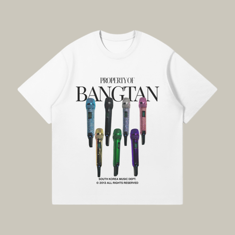 Bangtan Microphone Graphic T-Shirt BTS 2026 Comeback Merch Present Idea For Huge Fans