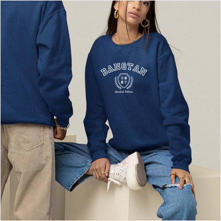 Bangtan University Style Crewneck Sweatshirt Bts Fan Shirt Gifts For Friends Merch Clothing Bangtan University Style Crewneck Sweatshirt Bts Fan Shirt Gifts For Friends Merch Clothing