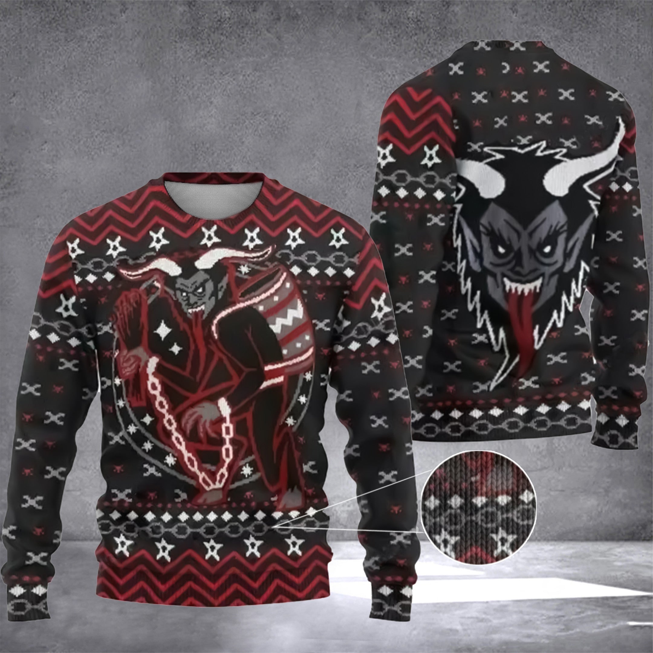 Baphomet Christmas Sweater Baphomet Ugly Christmas Sweater Presents Baphomet Christmas Sweater Baphomet Ugly Christmas Sweater Presents