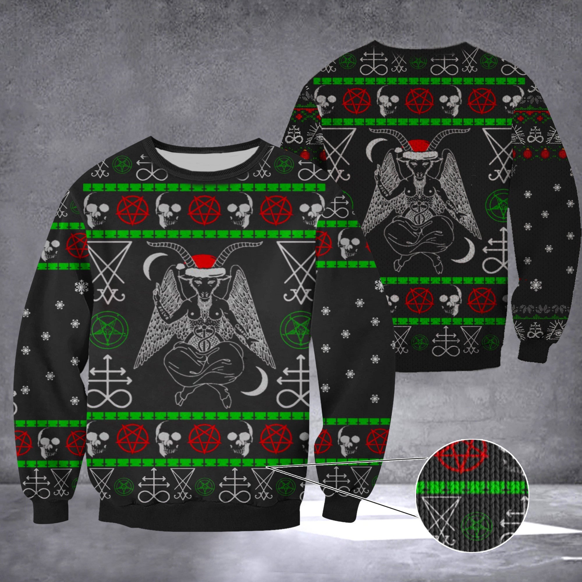 Baphomet Sweater Baphomet Ugly Christmas Sweater Baphomet Sweater Baphomet Ugly Christmas Sweater