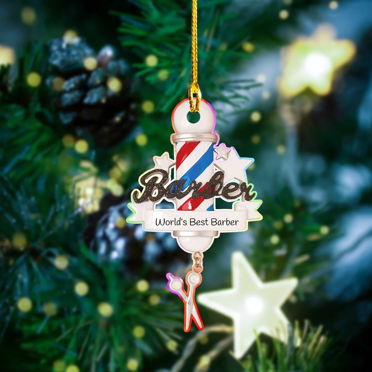Barber Ornament 2024 Christmas Tree Ornaments World's Best Barber