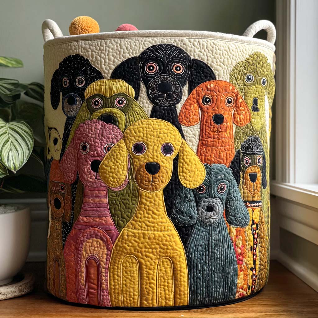 Barkadoodle Quilted Laundry Basket Anniversary Merch Gift