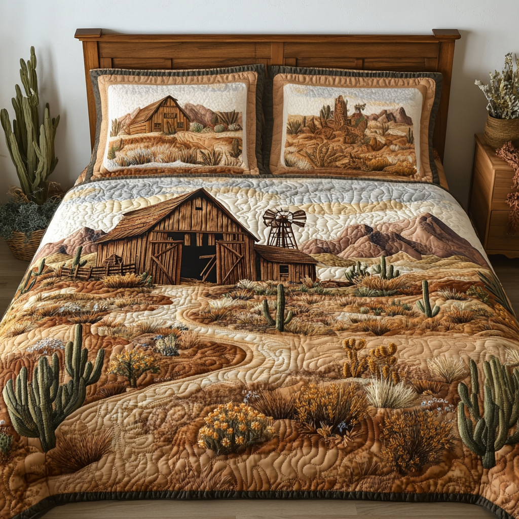 Barn Bliss Quilted Bedding Set Cute Bedroom Decor Cute Cactus Gifts