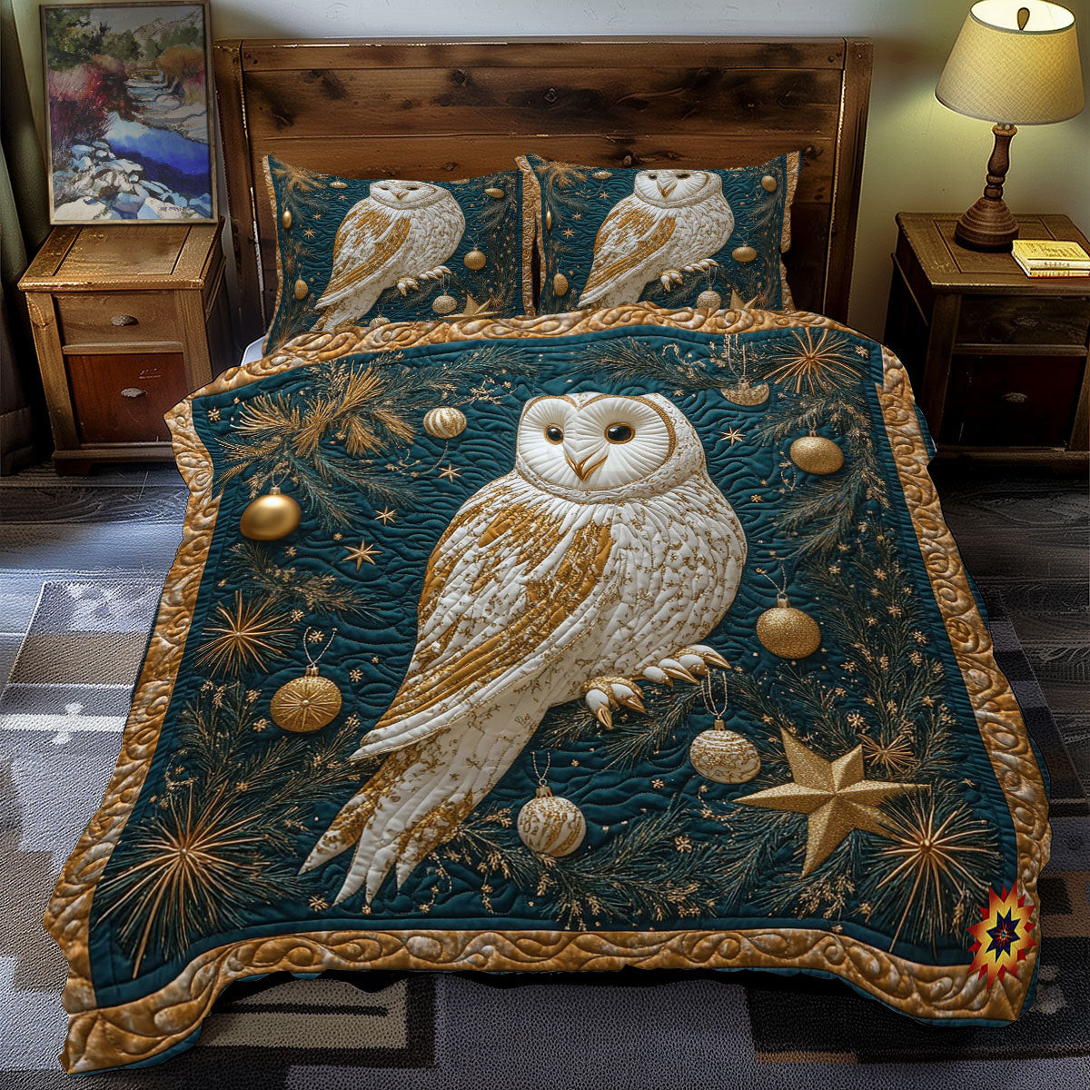 Barn Owl Bedding Set Best Gift For Friends and Family on Christmas Day