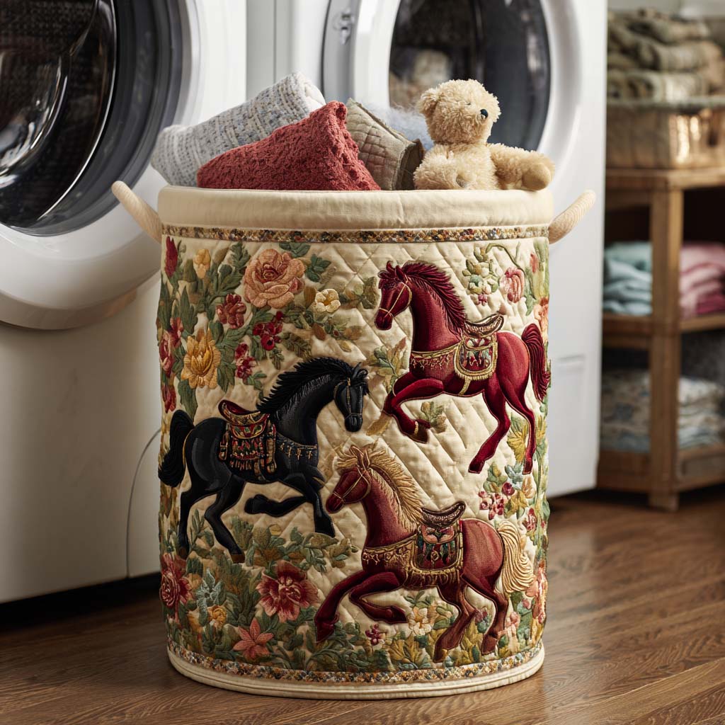 Barn Spirit Quilted Laundry Basket Ideal Gift For Mom
