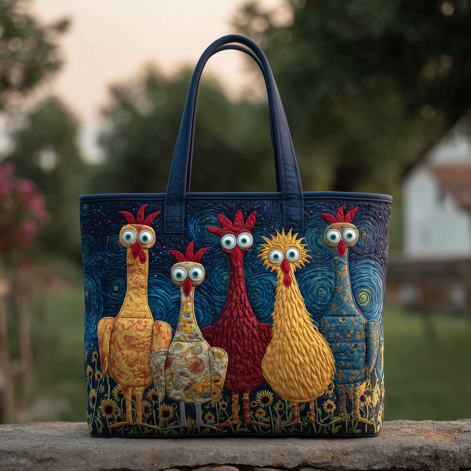 Barnyard Beauties Quilted Tote Bag Best Gifts For Chicken Owners
