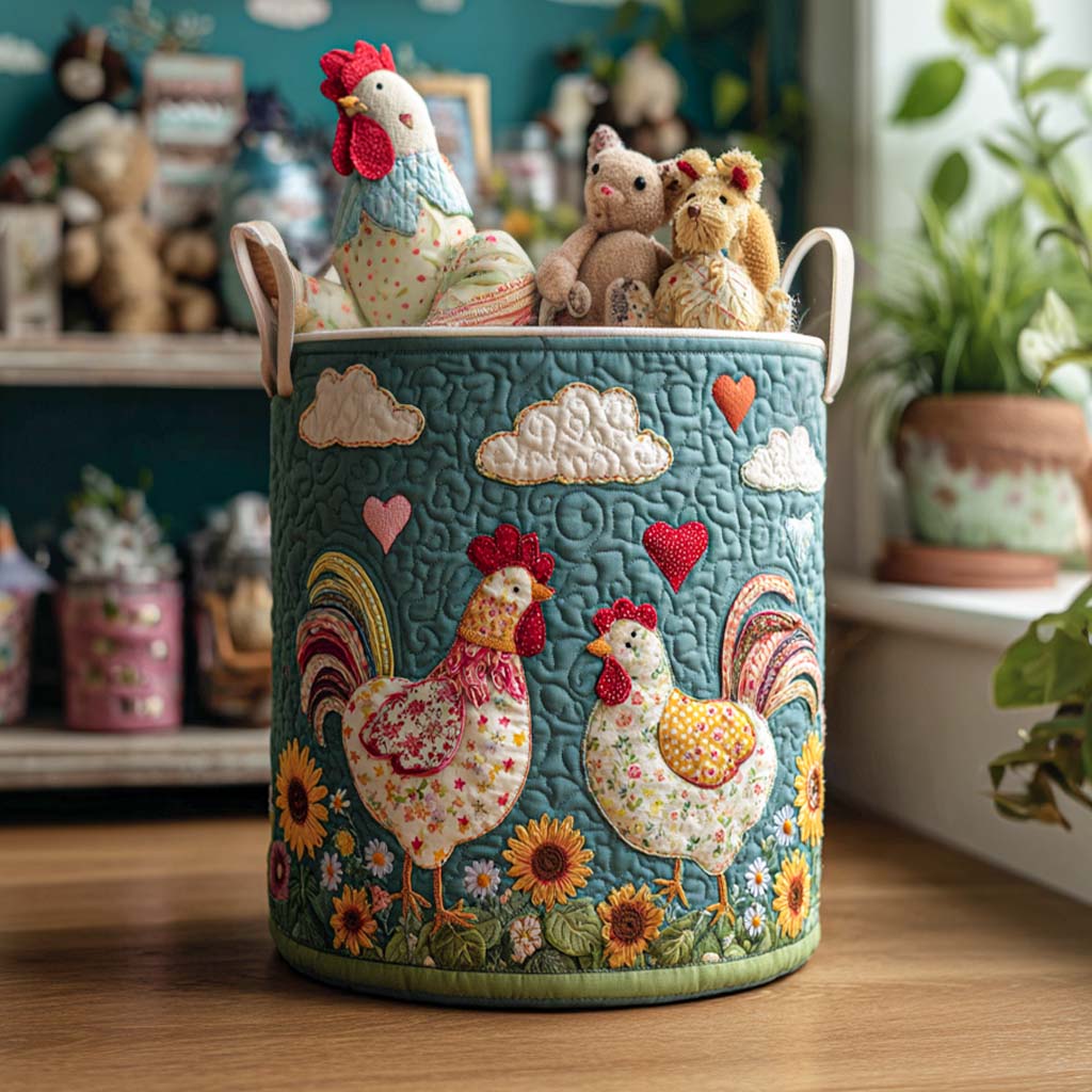 Barnyard Beauty Quilted Laundry Basket Perfect Gift For Your House