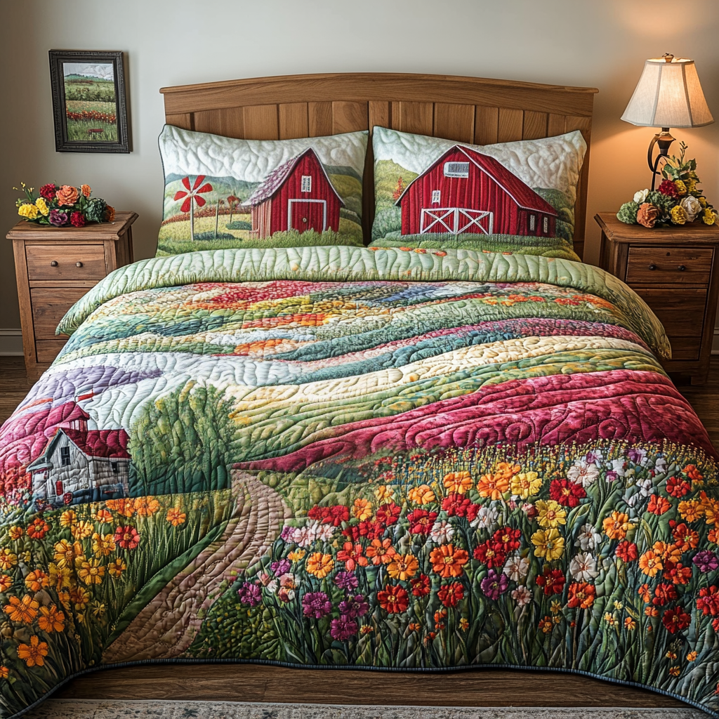 Barnyard Bliss Quilted Bedding Set Farm Bedroom Ideas Good Family Gifts