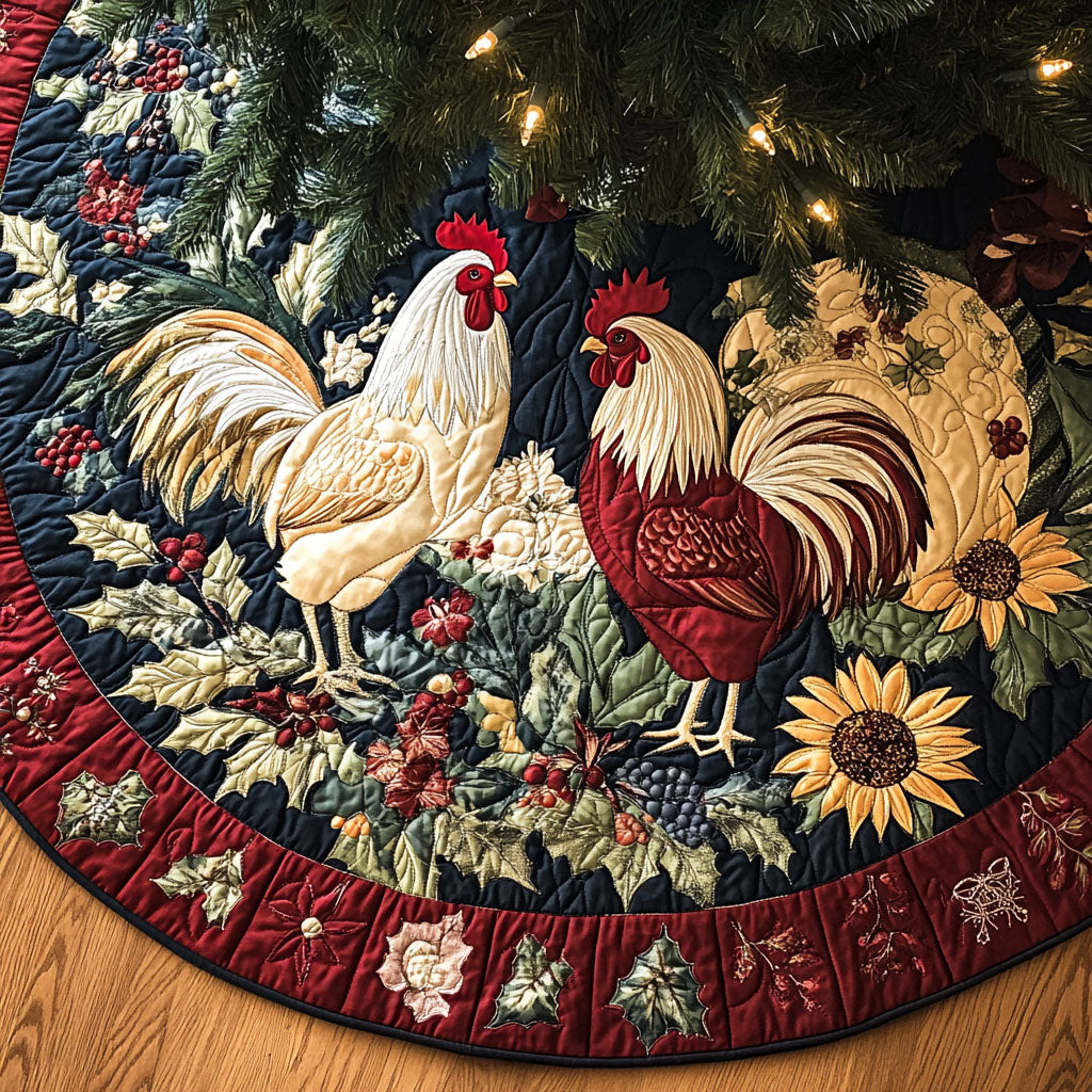 Barnyard Bliss Quilted Christmas Tree Skirt Christmas Tree Decor