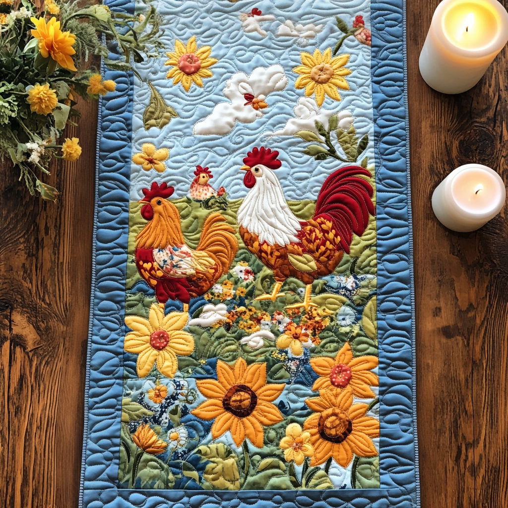 Barnyard Bliss Quilted Table Runner Dining Table Ideas Chicken Christmas Gifts