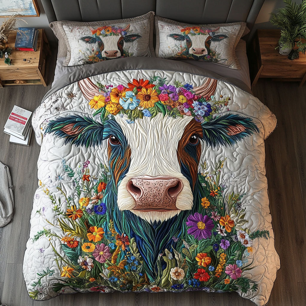 Barnyard Bloomers Quilted Bedding Set Bedroom Decor Ideas Unique Cow Gifts