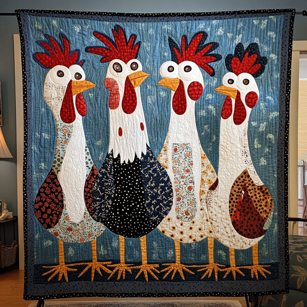Barnyard Bonanza Quilted Blanket Presents For Chicken Love
