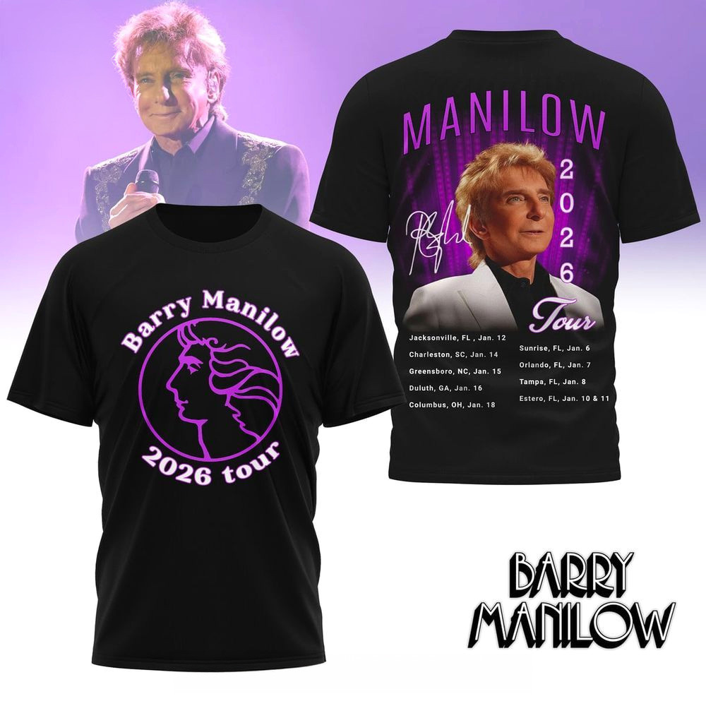 Barry Manilow 2026 Tour T-Shirt Barry Manilow Merch Gift Ideas For Music Lovers