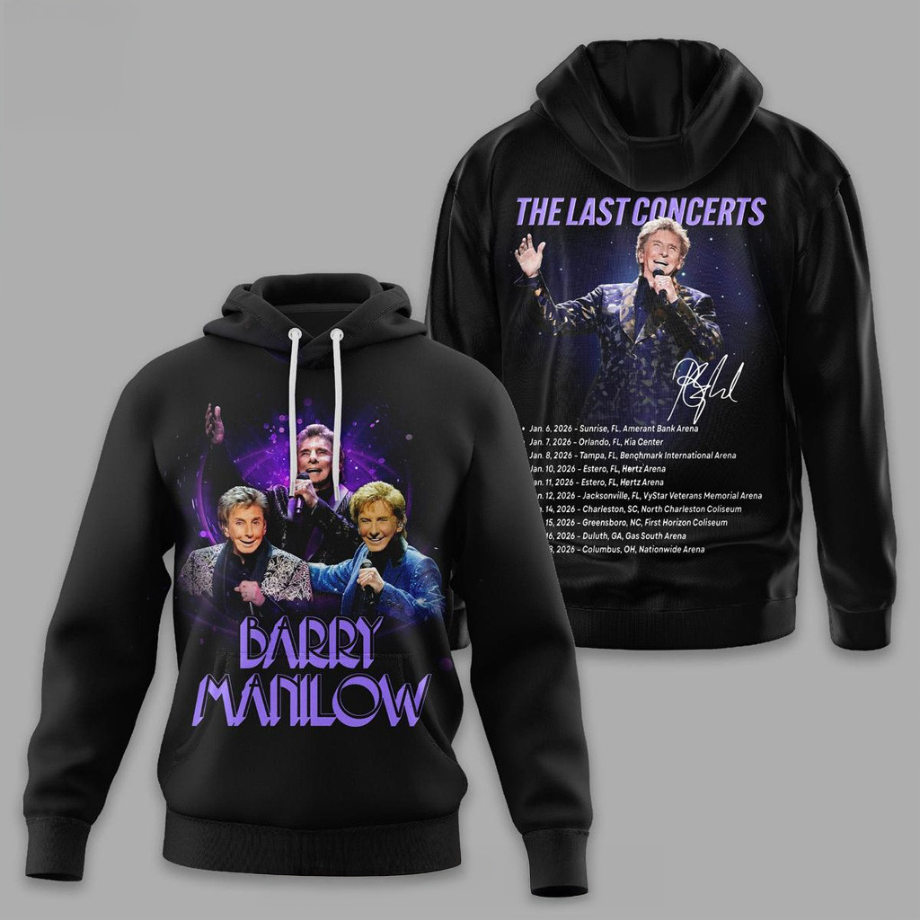 Barry Manilow The Last Concert Hoodie Barry Manilow Merch Presents For Music Lovers