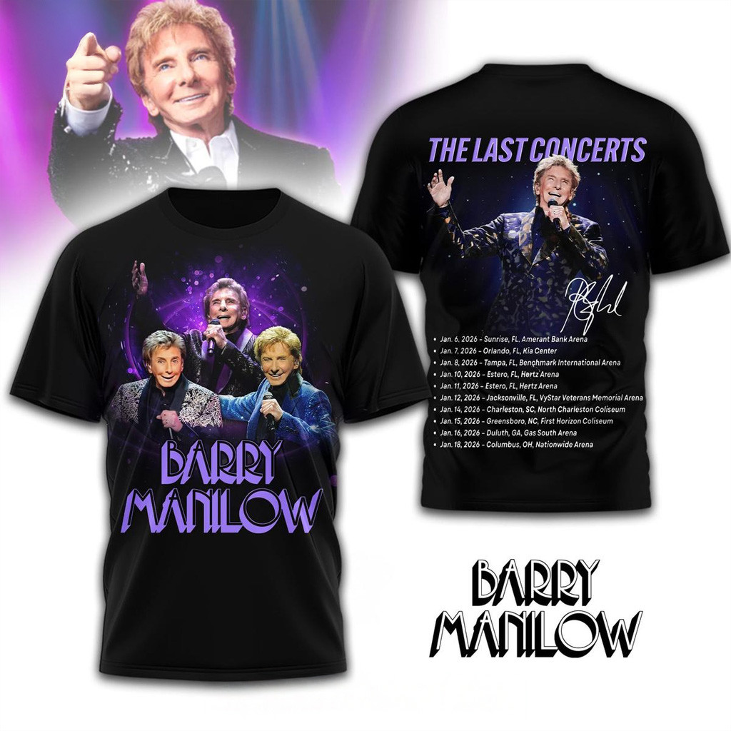 Barry Manilow The Last Concert T-Shirt Barry Manilow Merch Presents For Music Lovers