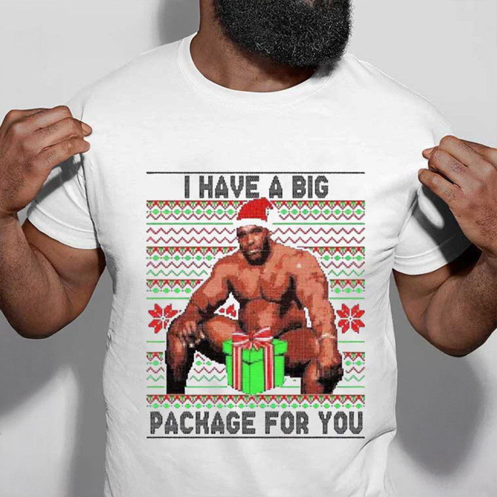 Barry Sitting On A Bed I Have A Big Package For You Meme T-Shirt Christmas Gifts For Him Barry Sitting On A Bed I Have A Big Package For You Meme T-Shirt Christmas Gifts For Him