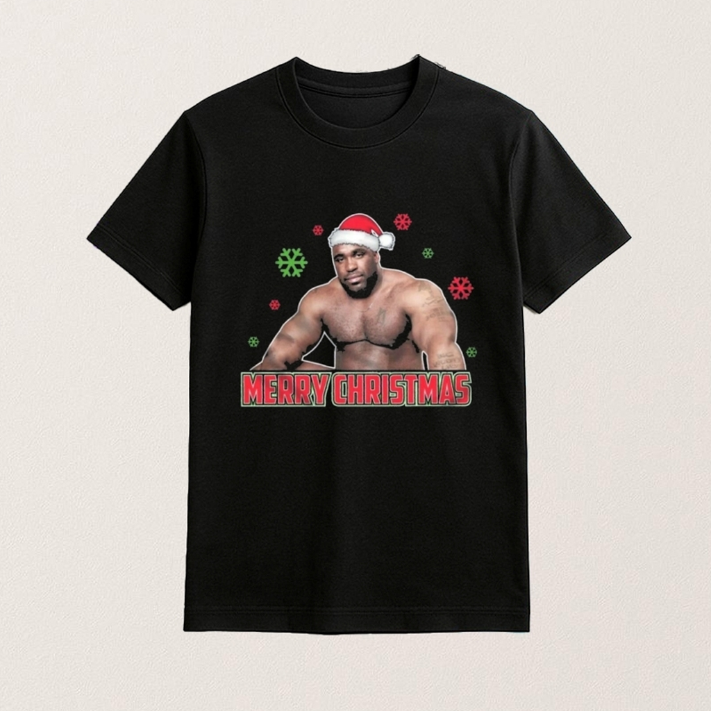 Barry Wood Meme Well Endowed Man Santa Hat Shirt Merry Christmas T-Shirt Xmas Gifts For Fans