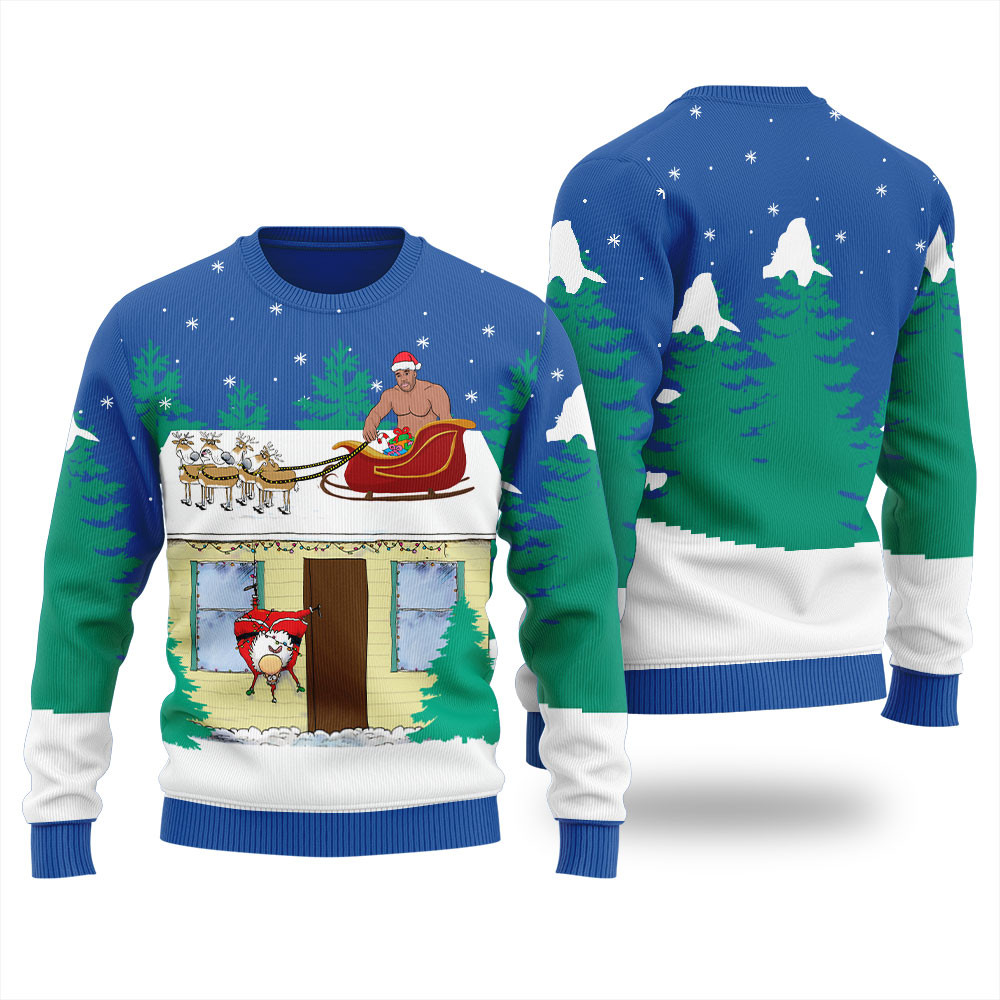 Barry Wood Santa Sleigh Ugly Sweater For Women Exclusive Christmas Sweater Merch Gift Edition