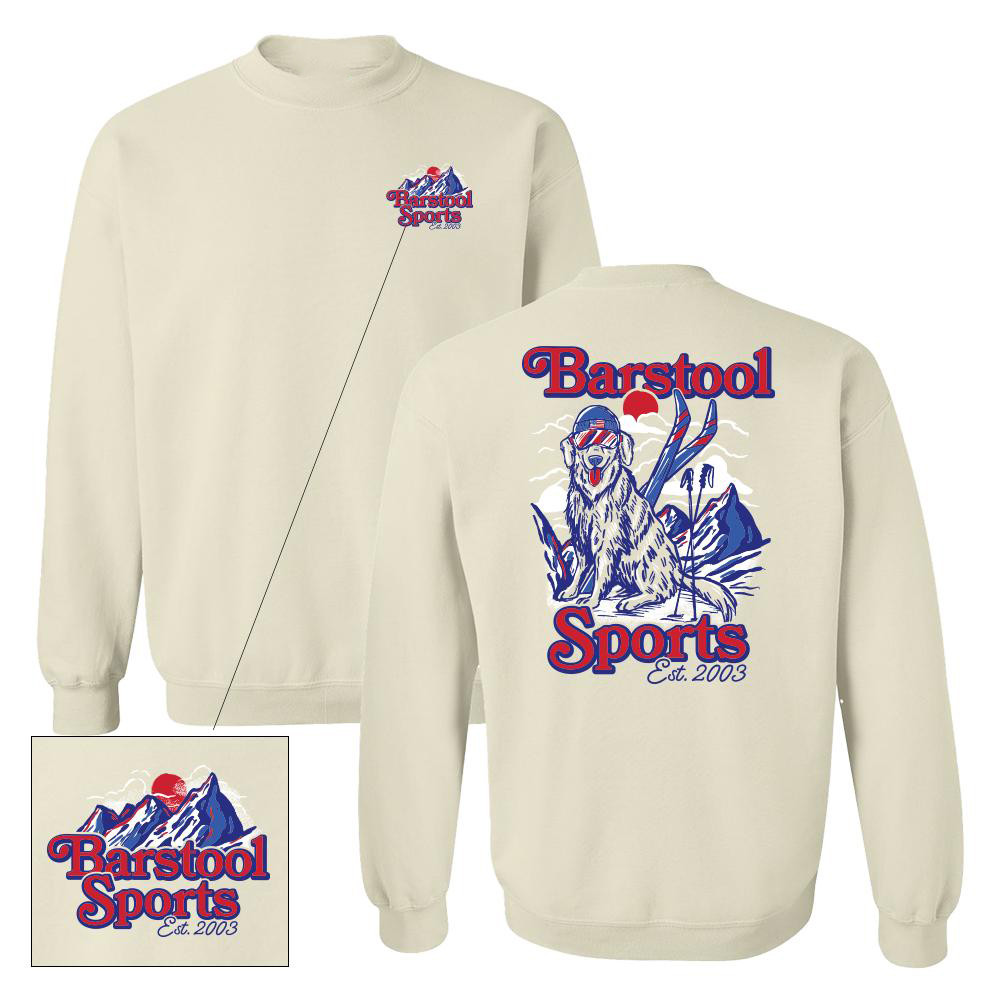 Barstool Sports Dog Ski Mountain Sweatshirt Spittin Chiclets Podcast Clothing Gift For Fan