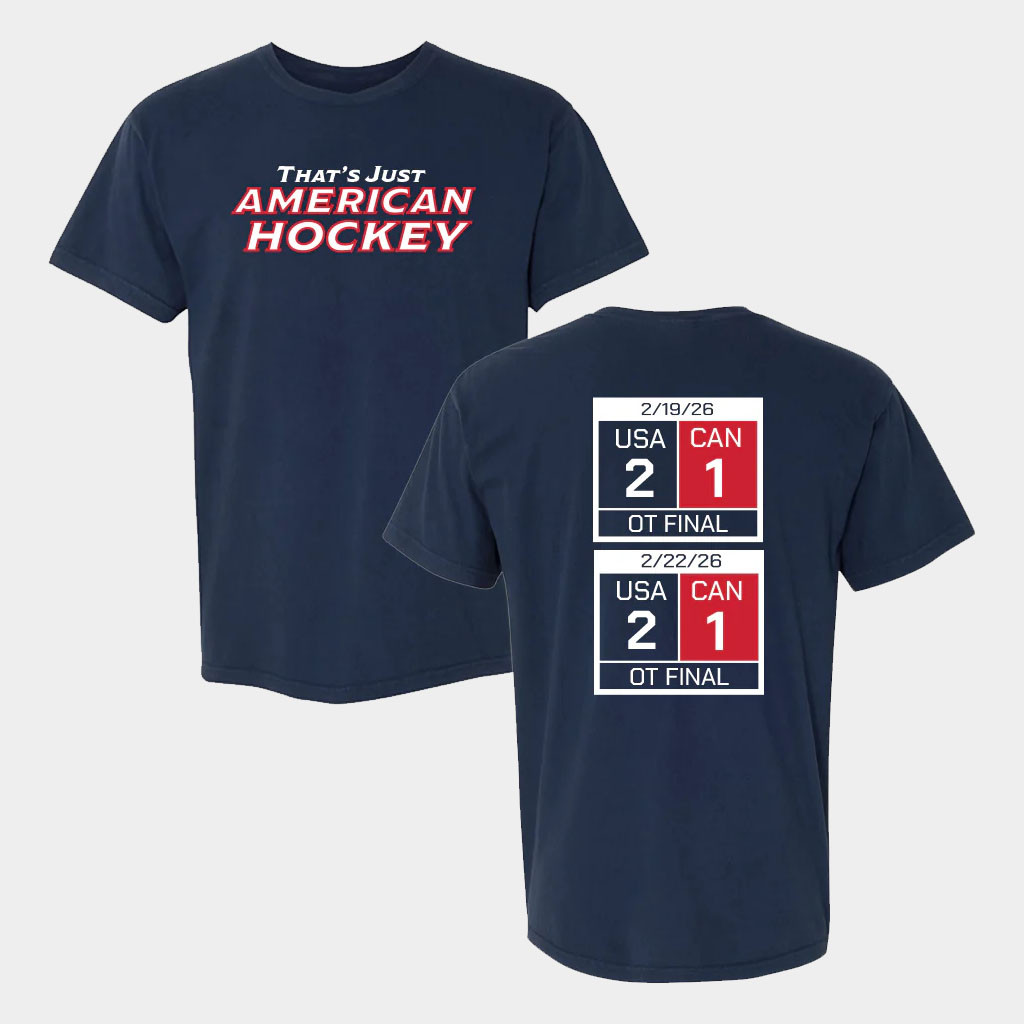 Barstool Sports Merch America Scoreboard Shirt That's Just American Hockey T-Shirt Fan Gifts