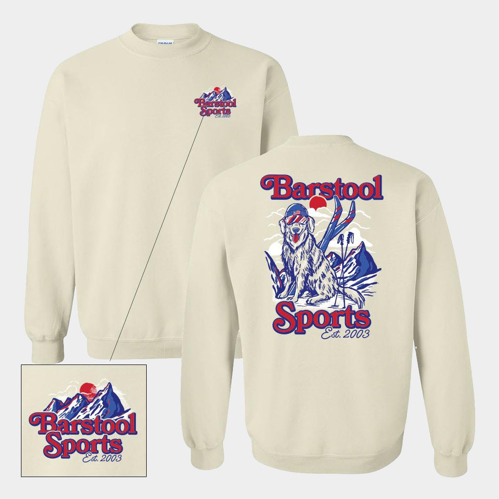 Barstool Sports Merch Barstool Sports Dog Ski Mountain Sweatshirt Gifts For Fans