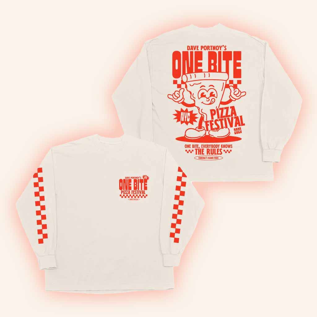 Barstool Sports Merch Dave Portnoy's One Bite Pizza Fest 2025 Long Sleeve Shirt Her Gifts Barstool Sports Merch Dave Portnoy's One Bite Pizza Fest 2025 Long Sleeve Shirt Her Gifts