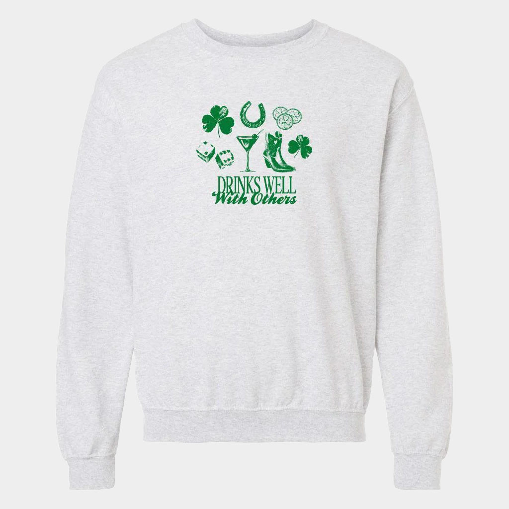 Barstool Sports Merch Drinks Well With Others Sweatshirt Best Gifts For Irish Barstool Sports Merch Drinks Well With Others Sweatshirt Best Gifts For Irish