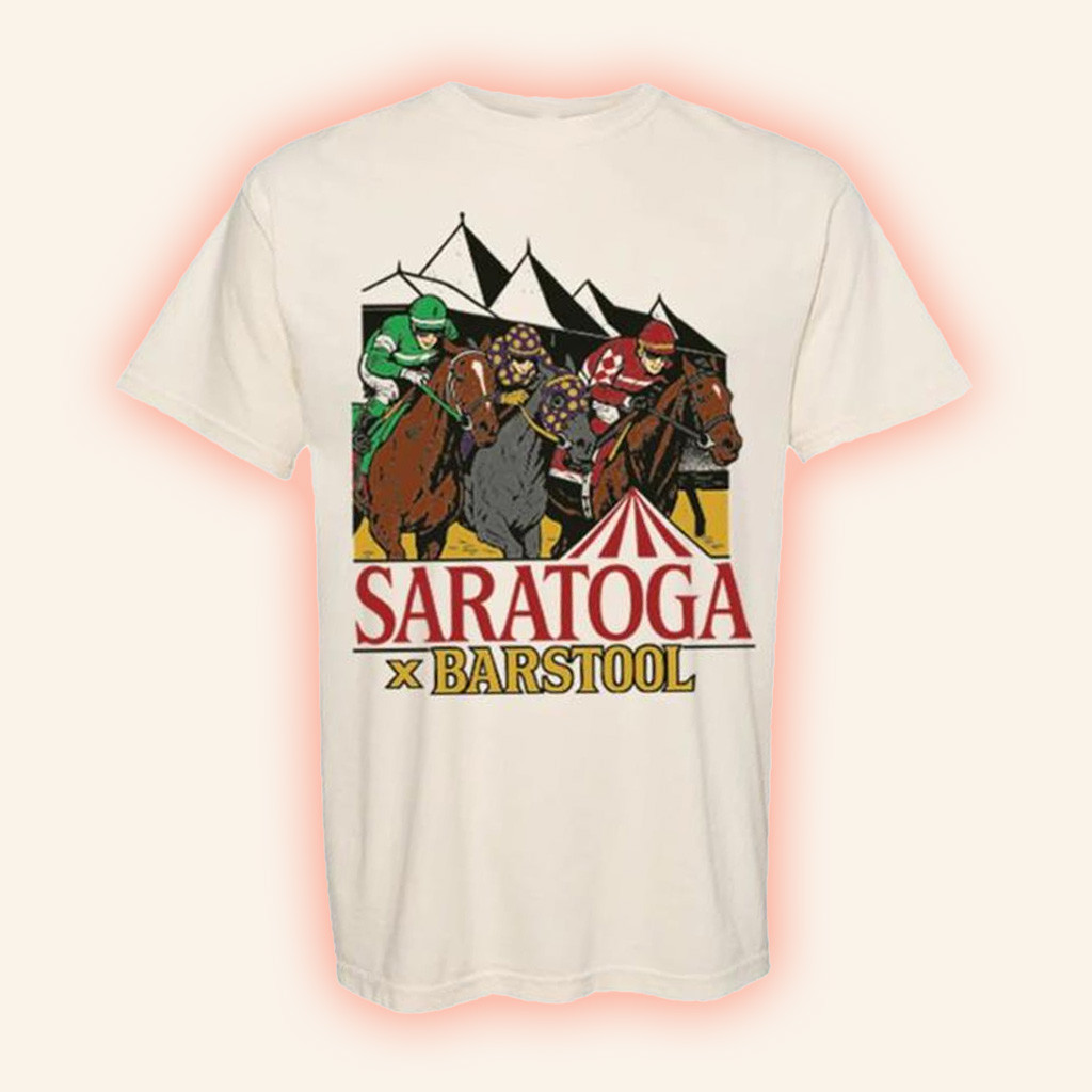 Barstool Sports Merch Saratoga X Barstool Sports Racing T-Shirt Gifts For Him Barstool Sports Merch Saratoga X Barstool Sports Racing T-Shirt Gifts For Him