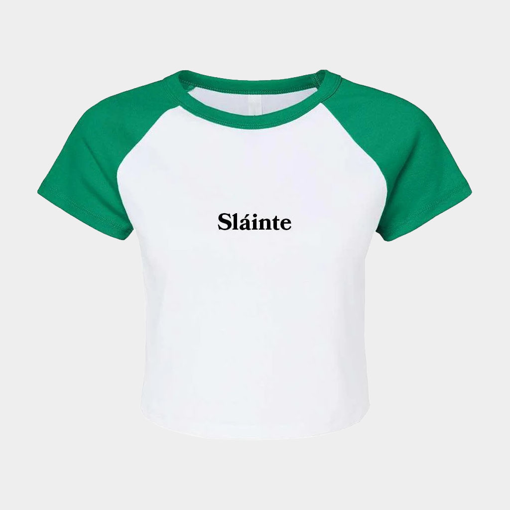 Barstool Sports Merch Slainte Baby Tee St Patrick's Day Shirts Gifts For Holiday