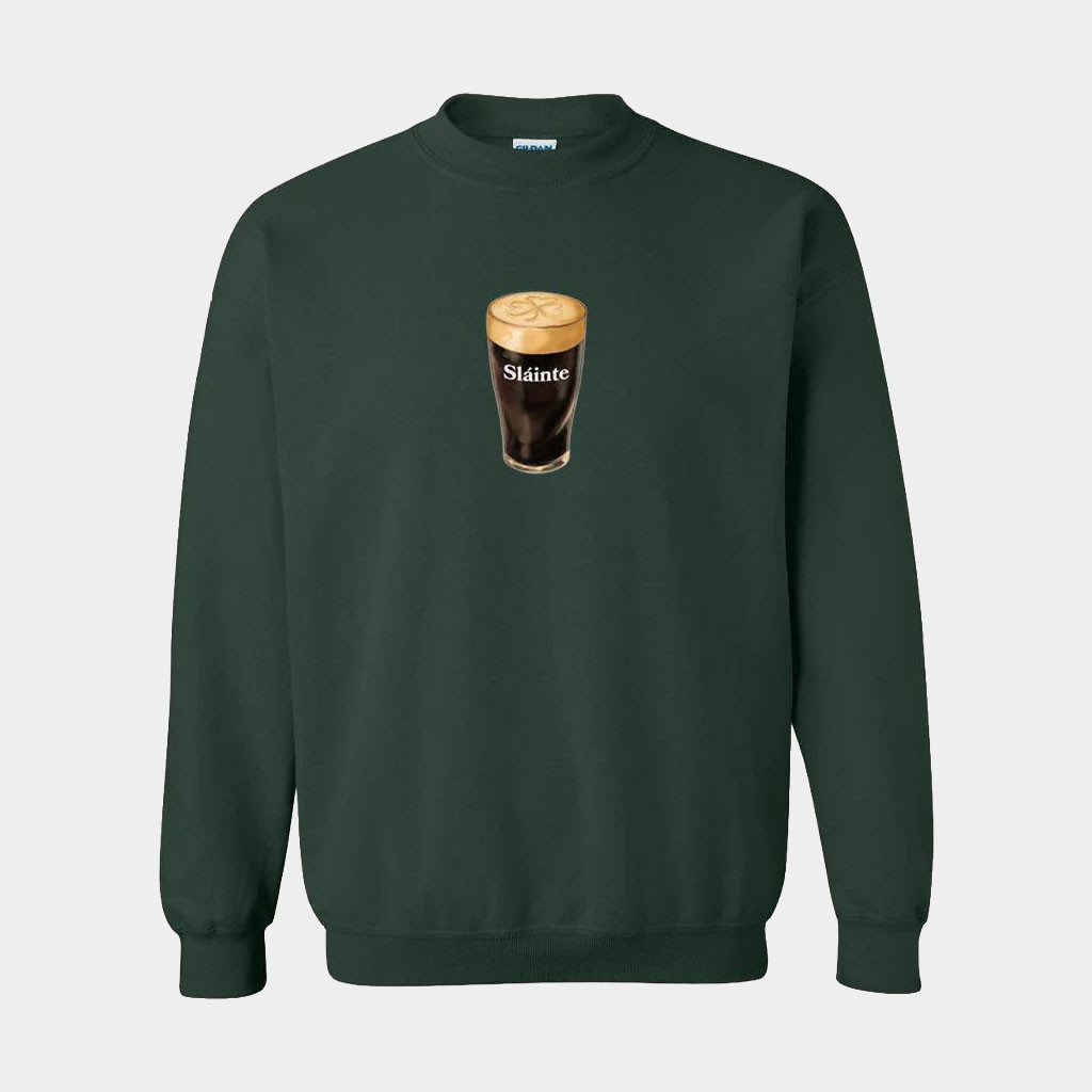 Barstool Sports Merch Slainte Beer Sweatshirt St Patrick's Day Apparel Gifts For Friends