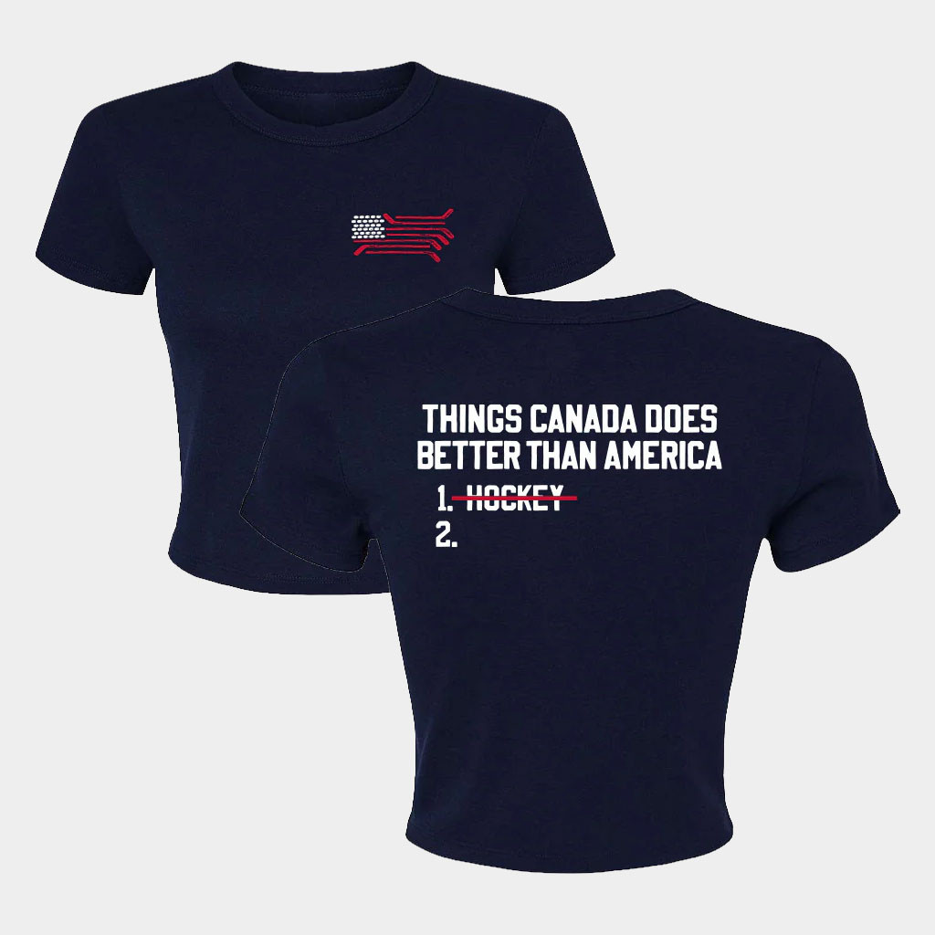 Barstool Sports Merch US Hockey Baby Tee Best Gifts For Hockey Lovers For Her