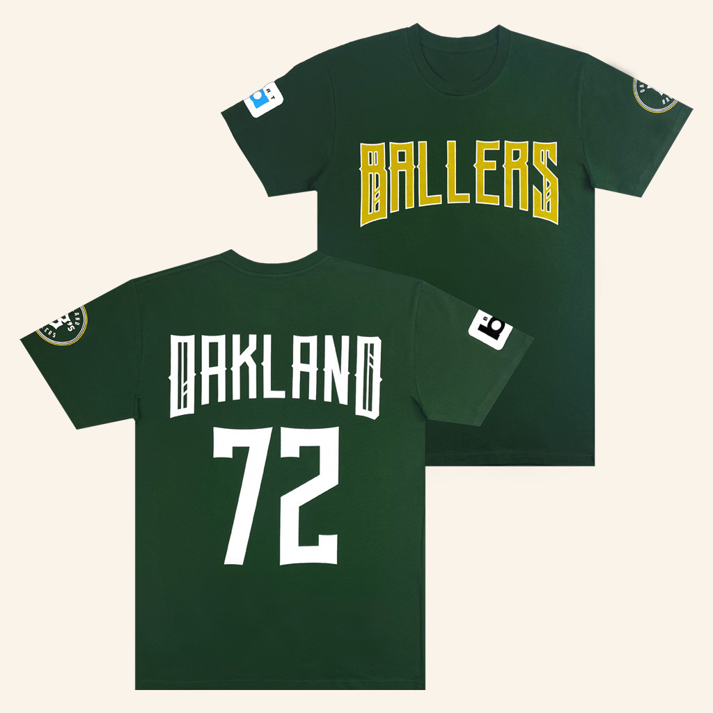 BART Merch Oakland Baseball Away Jersey T-Shirt Oakland 72 Shirt Gifts For Baseball Fans