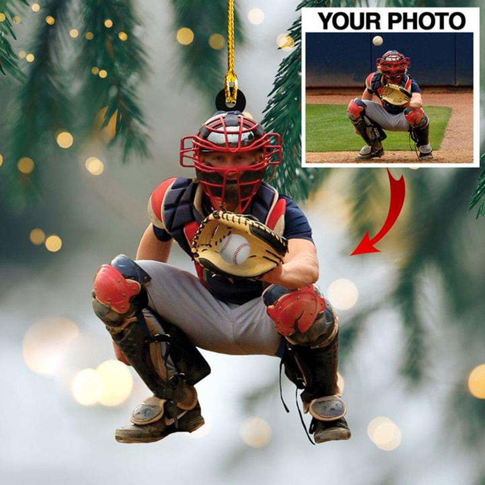 Baseball Catcher Ornament Hanging Christmas Ornament Gifts For Baseball Lovers