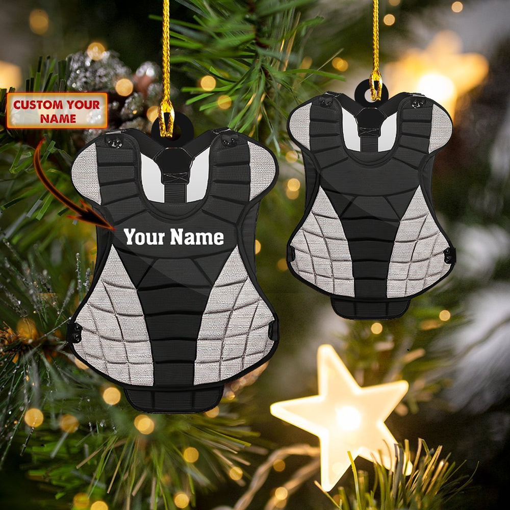 Baseball Chest Protector Ornament  Christmas Gift for Baseball Player
