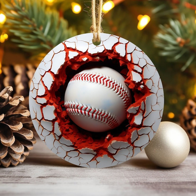 Baseball Christmas Ornament Baseball Lovers Christmas Tree Ornament Xmas Tree Decorations