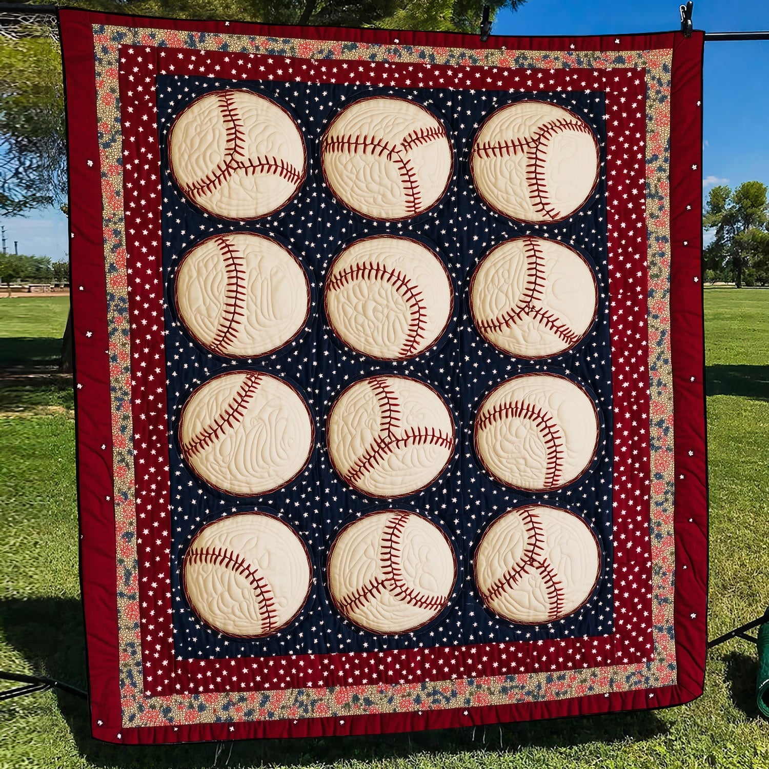 Baseball Fever Quilted Blanket Baseball Christmas Gifts