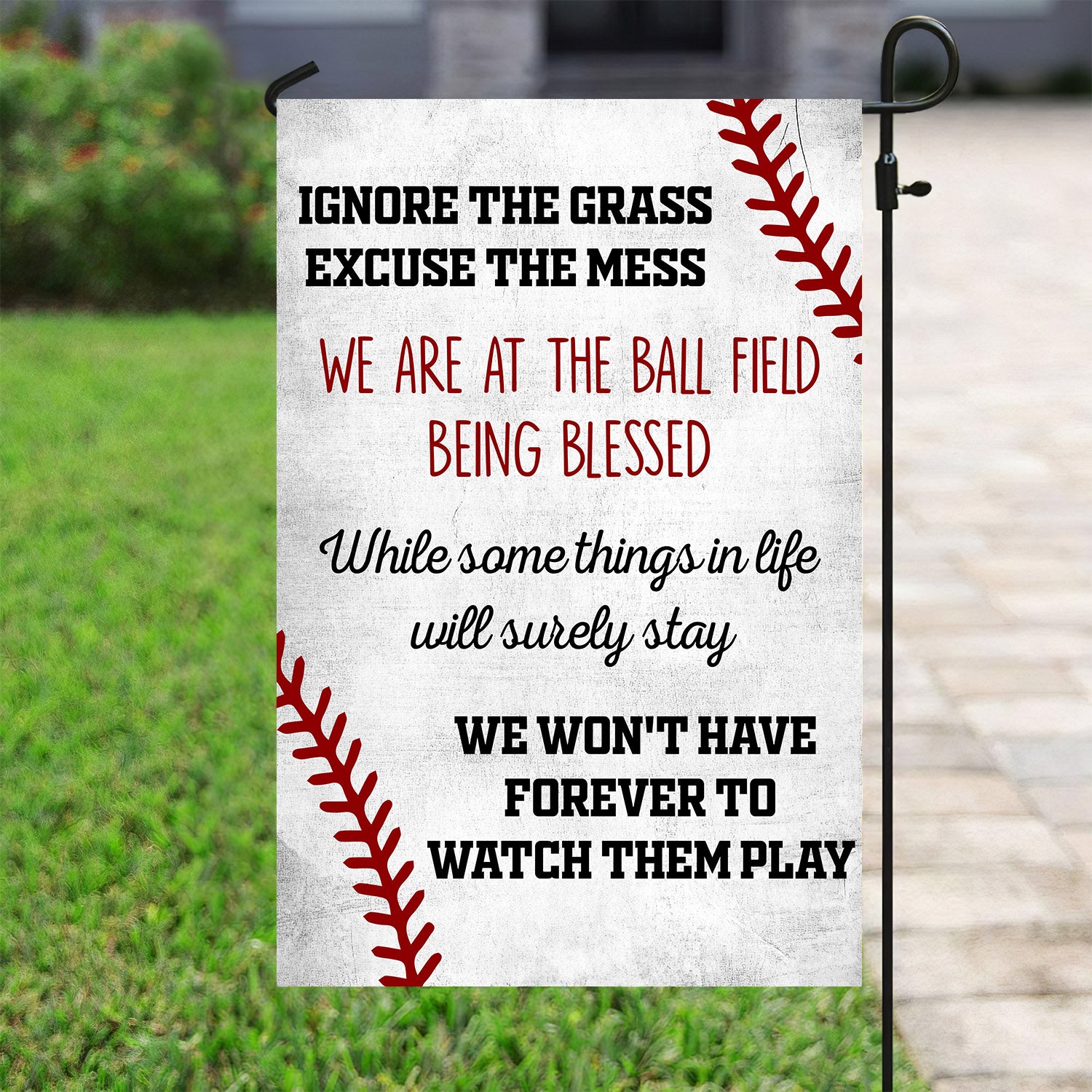 Baseball Garden Flag We Are At The Ball Field Baseball Outdoor Decor Gift For Baseball Fans