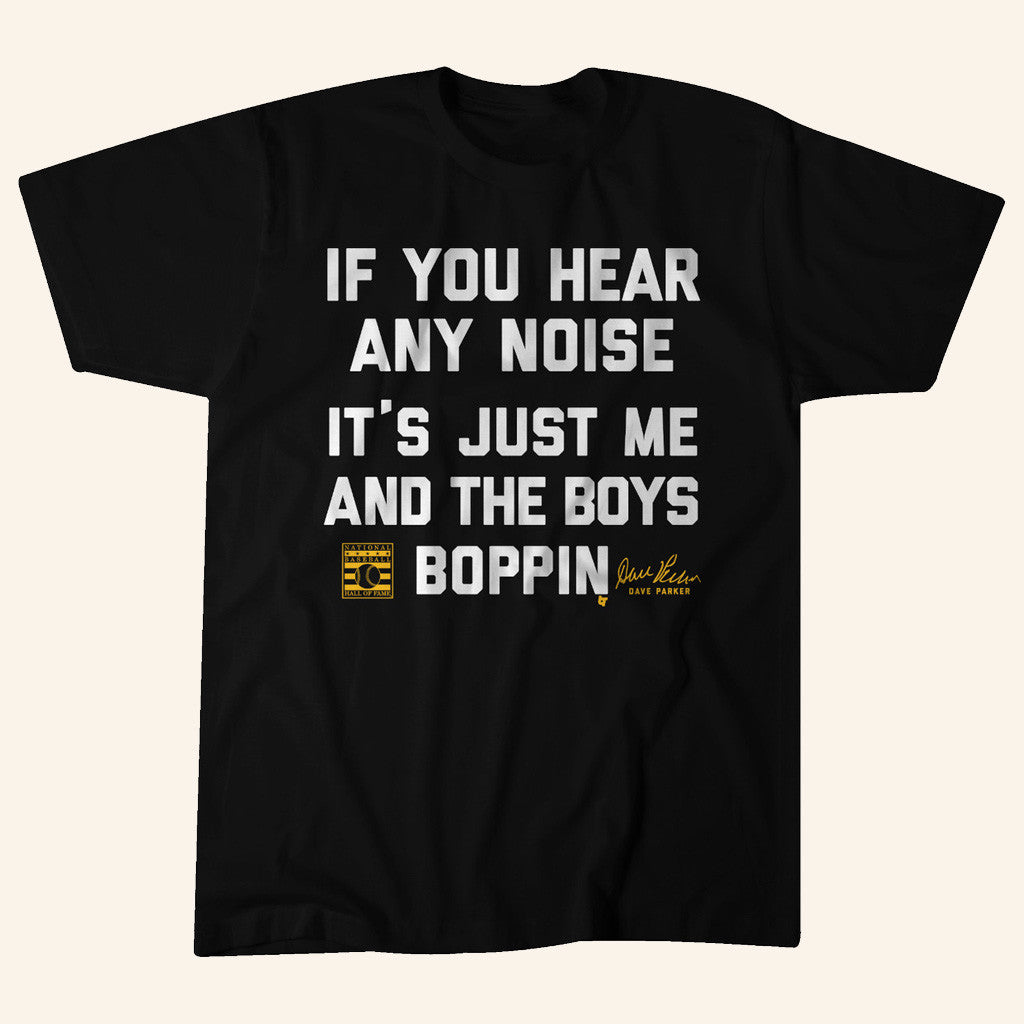 Baseball Hall Merch Dave Parker Boys Boppin Class Of 2025 Inductee Black T-Shirt Gifts For Dad