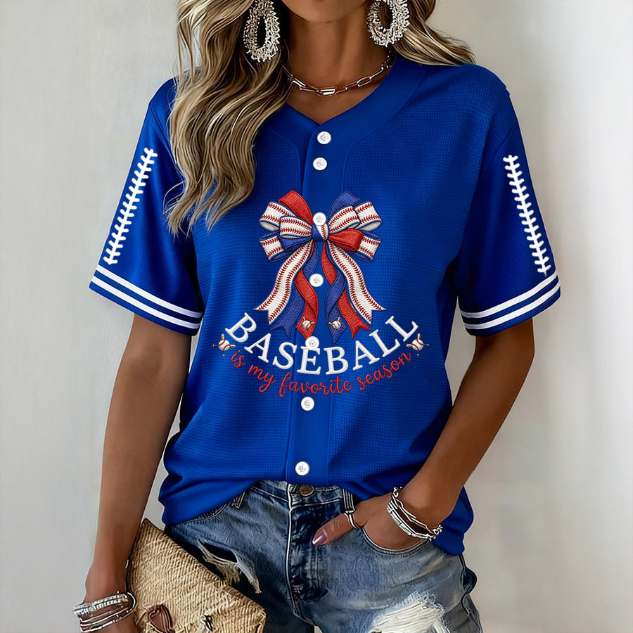 Baseball Is My Favorite Season Jersey USA Baseball Clothing Sport Fan Gifts