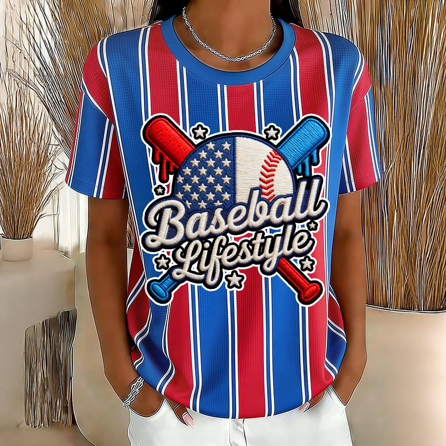 Baseball Lifestyle USA Baseball T-Shirt Game Day Clothes Unique Gift For Sport Fans