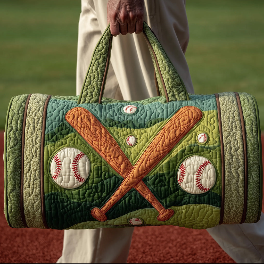 Baseball Quilted Duffle Bag For Everyday Use