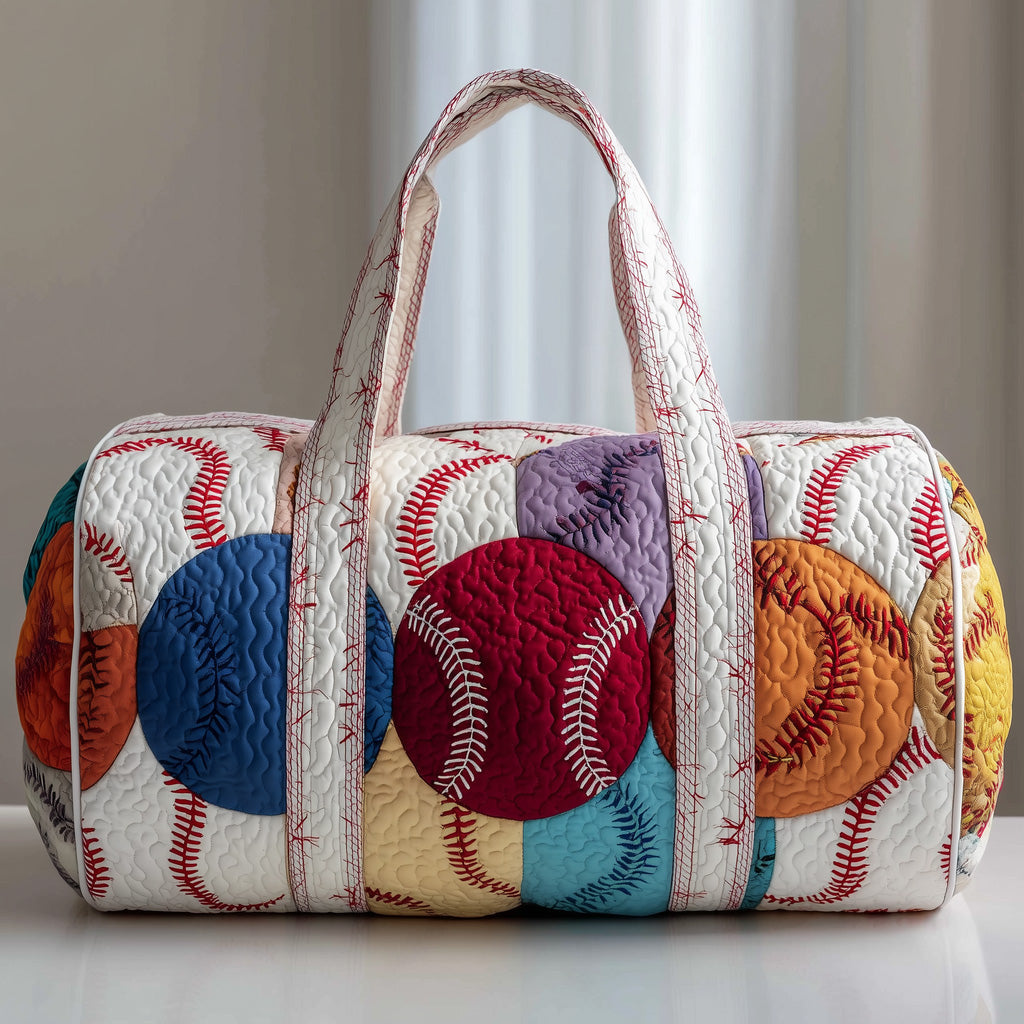 Baseball Quilted Duffle Bag For Work And Travel