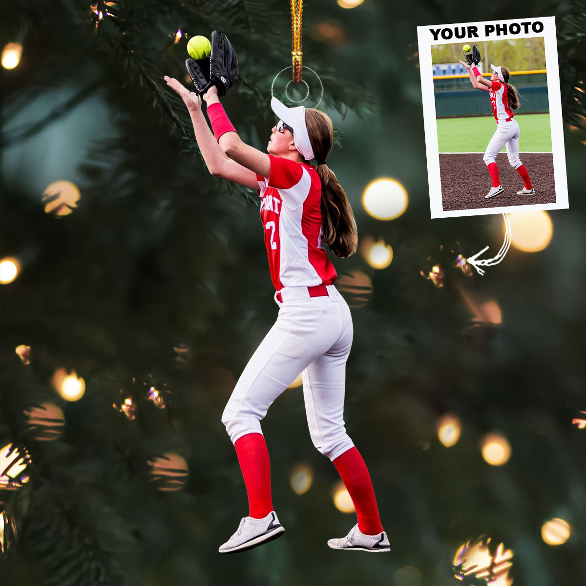 Baseball Star Personalized Photo Mica Ornament Christmas Gift For Baseball Players Bas 2