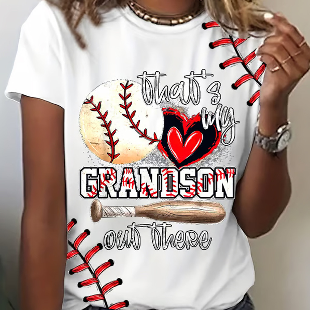Baseball That's My Grandson Out There T-Shirt Baseball Lovers Apparel Gifts For Grandma Baseball That's My Grandson Out There T-Shirt Baseball Lovers Apparel Gifts For Grandma